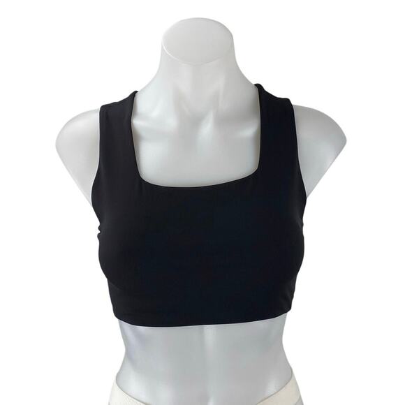 Free People Women's Black Sleeveless Racerback Sports Bra Crop Tank Top Size XS - Picture 1 of 4
